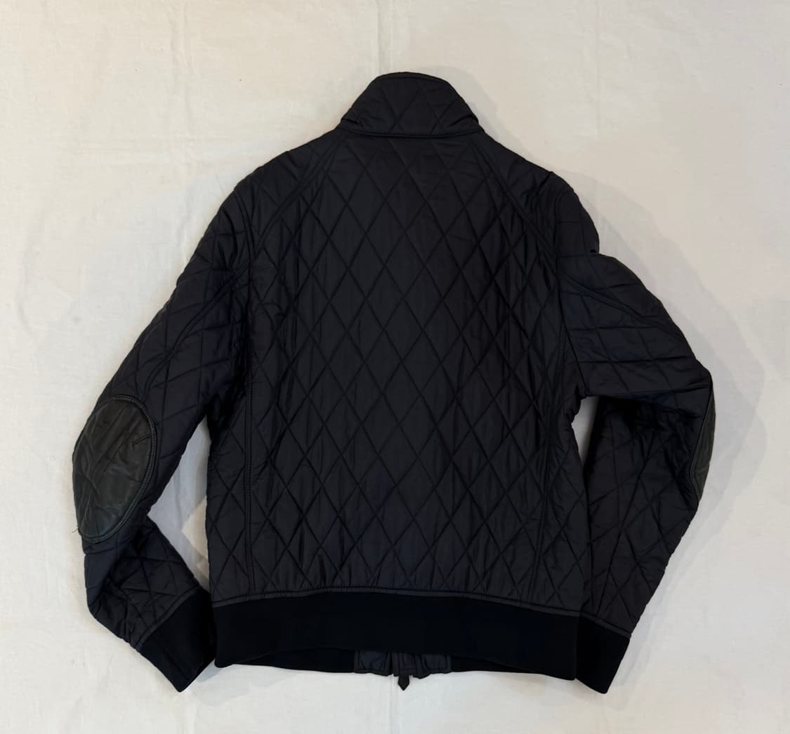 버버리 가죽패치 퀼팅 봄버자켓 블랙 상품이미지4