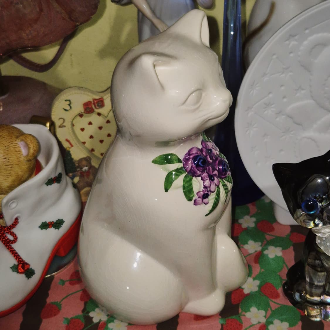 60s 스웨덴 핸드메이드 포셀린 고양이 피겨린 상품이미지9