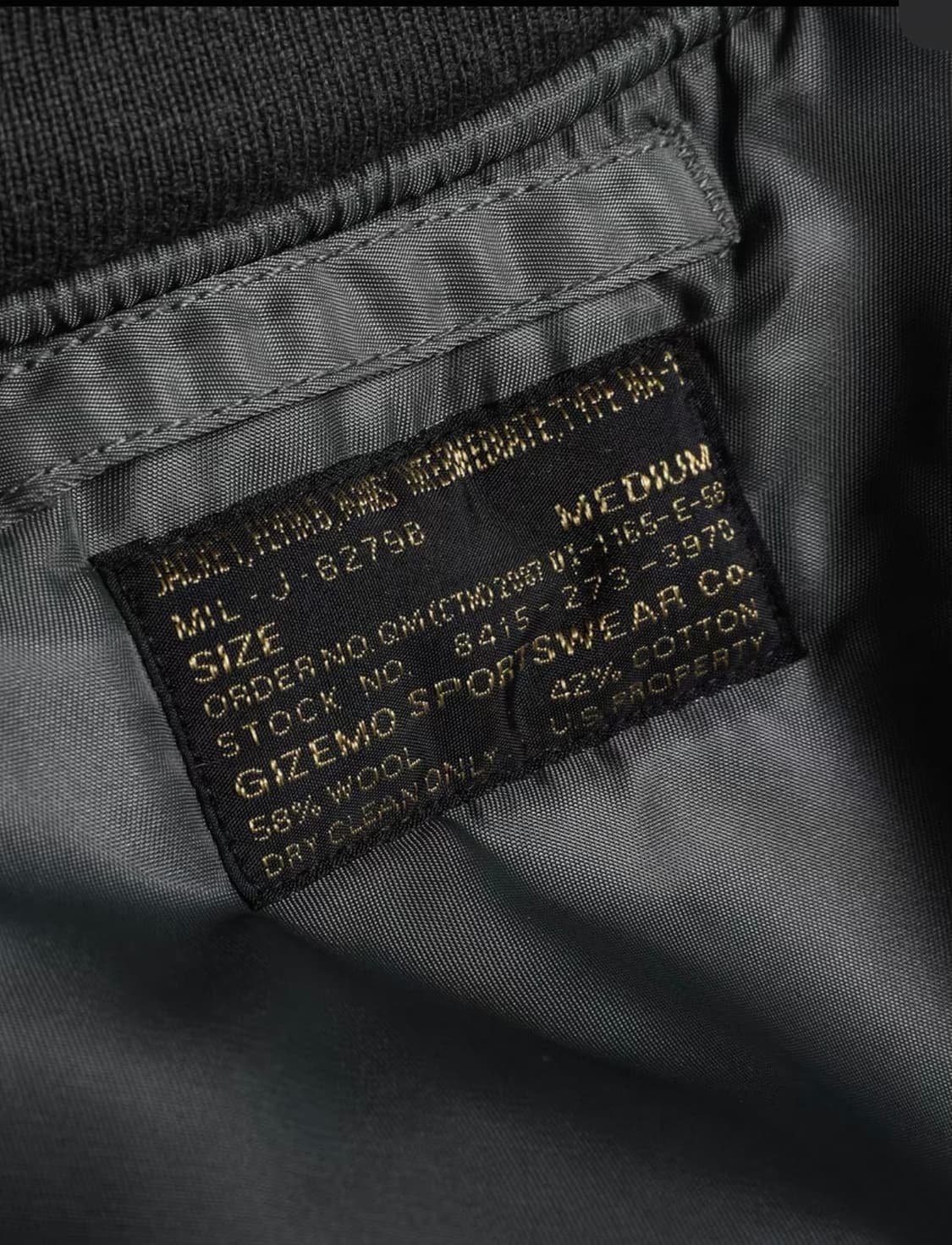 GIZEMO 지제모 기제모 MA-1 XL 사이즈 새상품 기즈모 상품이미지2