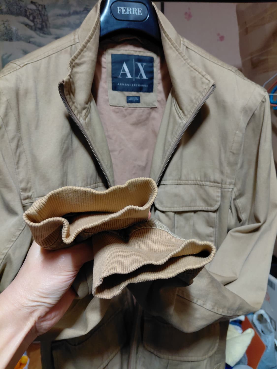 [아르마니 익스체인지]밀리터리 자켓 L(105)카키컬러  상품이미지8