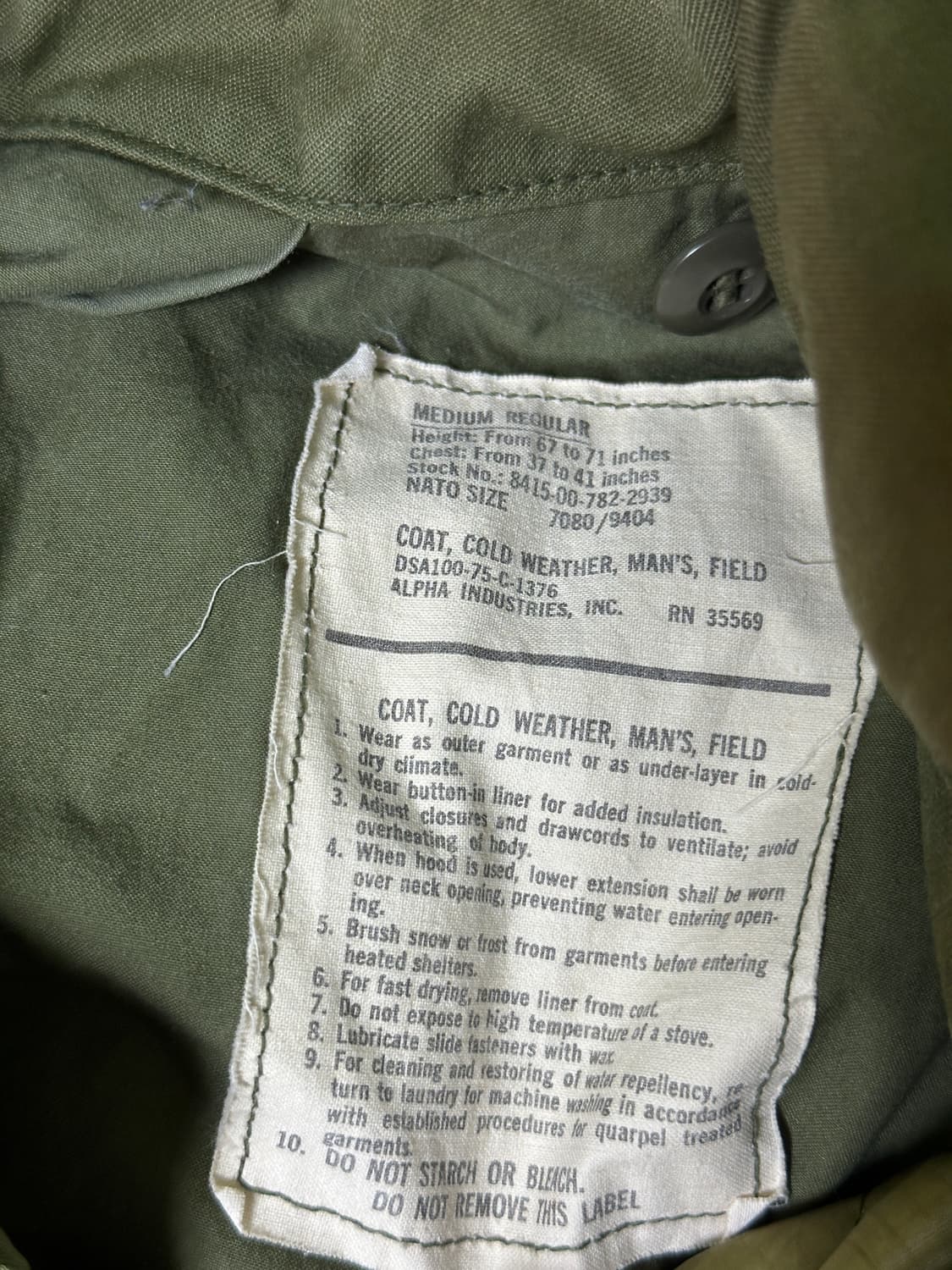 (105) 70s U.S.ARMY M65 Field Jacket 상품이미지3