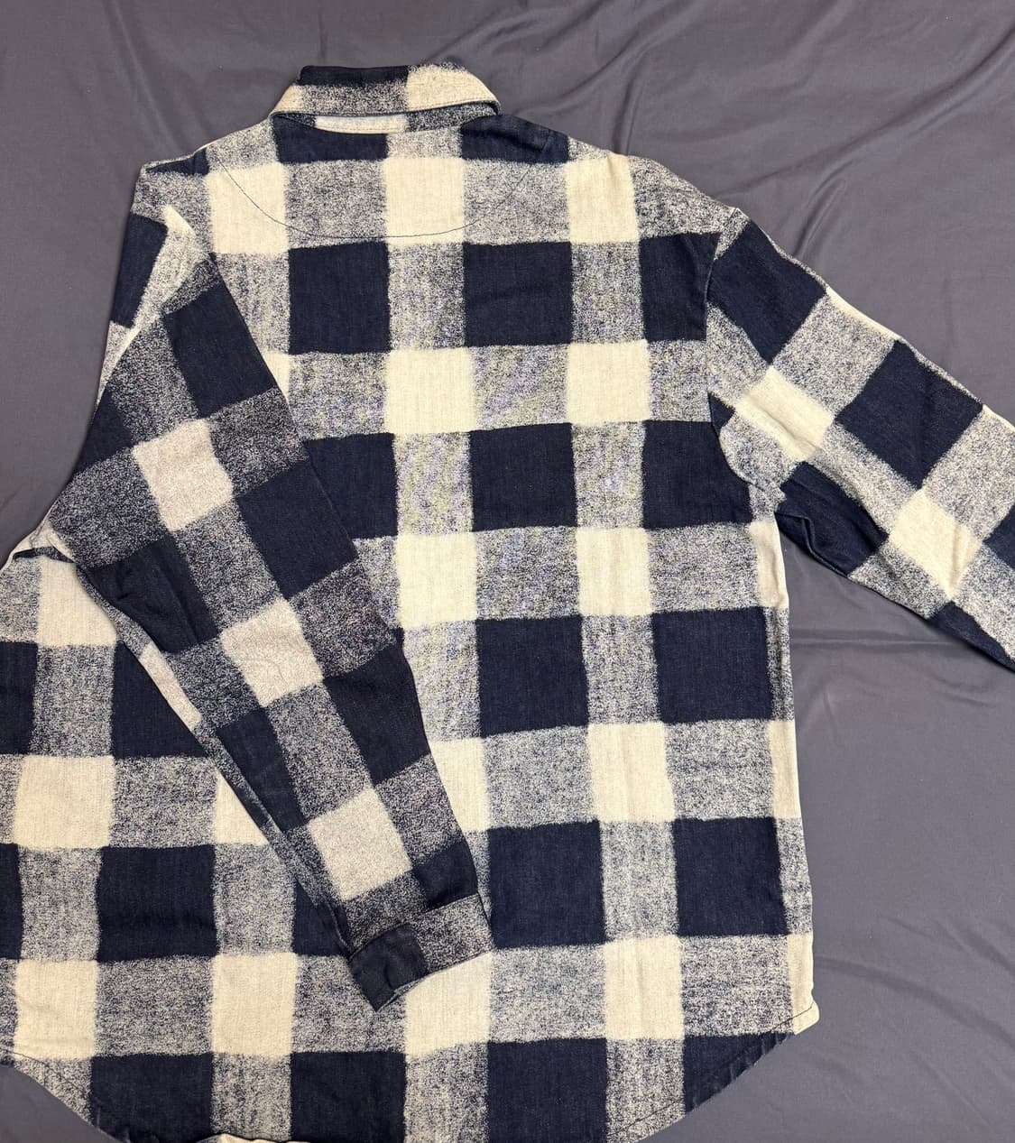 SUNNEI 데님 체크 셔츠 상품이미지3