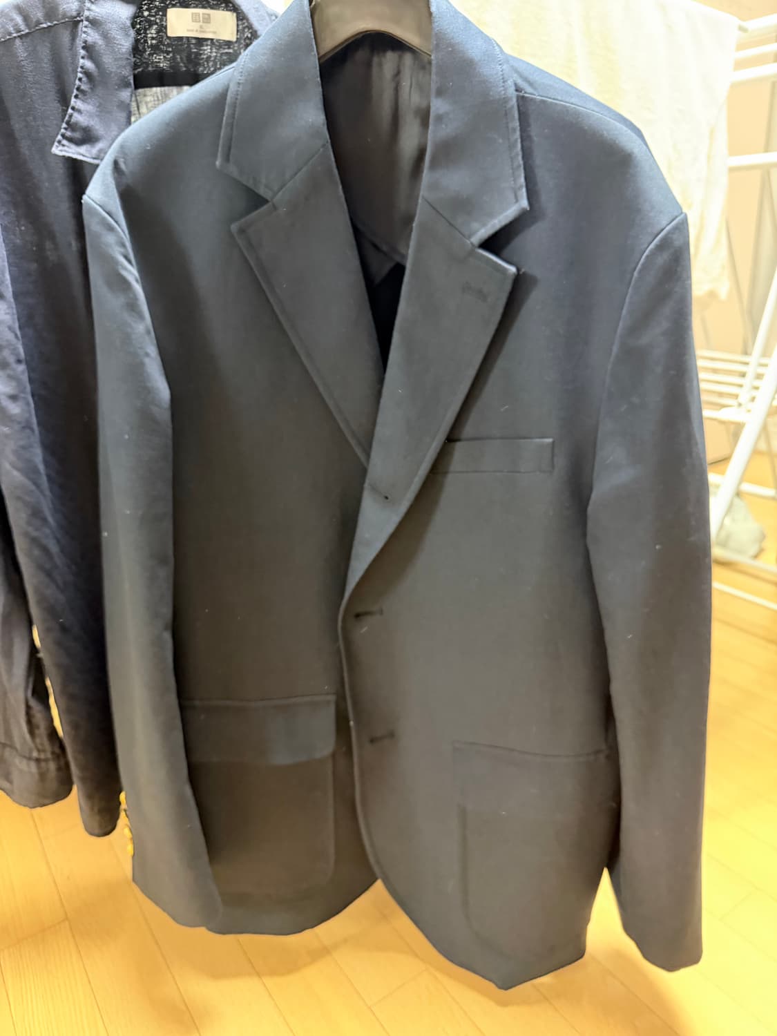 리넥츠(RENACTS) 코튼 린넨 금장 블레이저 네이비 - 4사이즈 상품이미지1