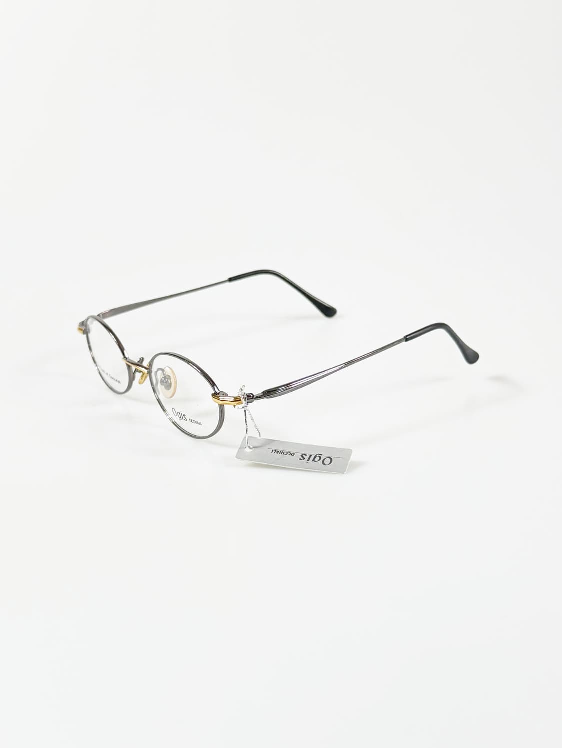 OGIS 건메탈 골드 슬림 오벌 투톤 메탈 프레임 빈티지 안경 상품이미지3