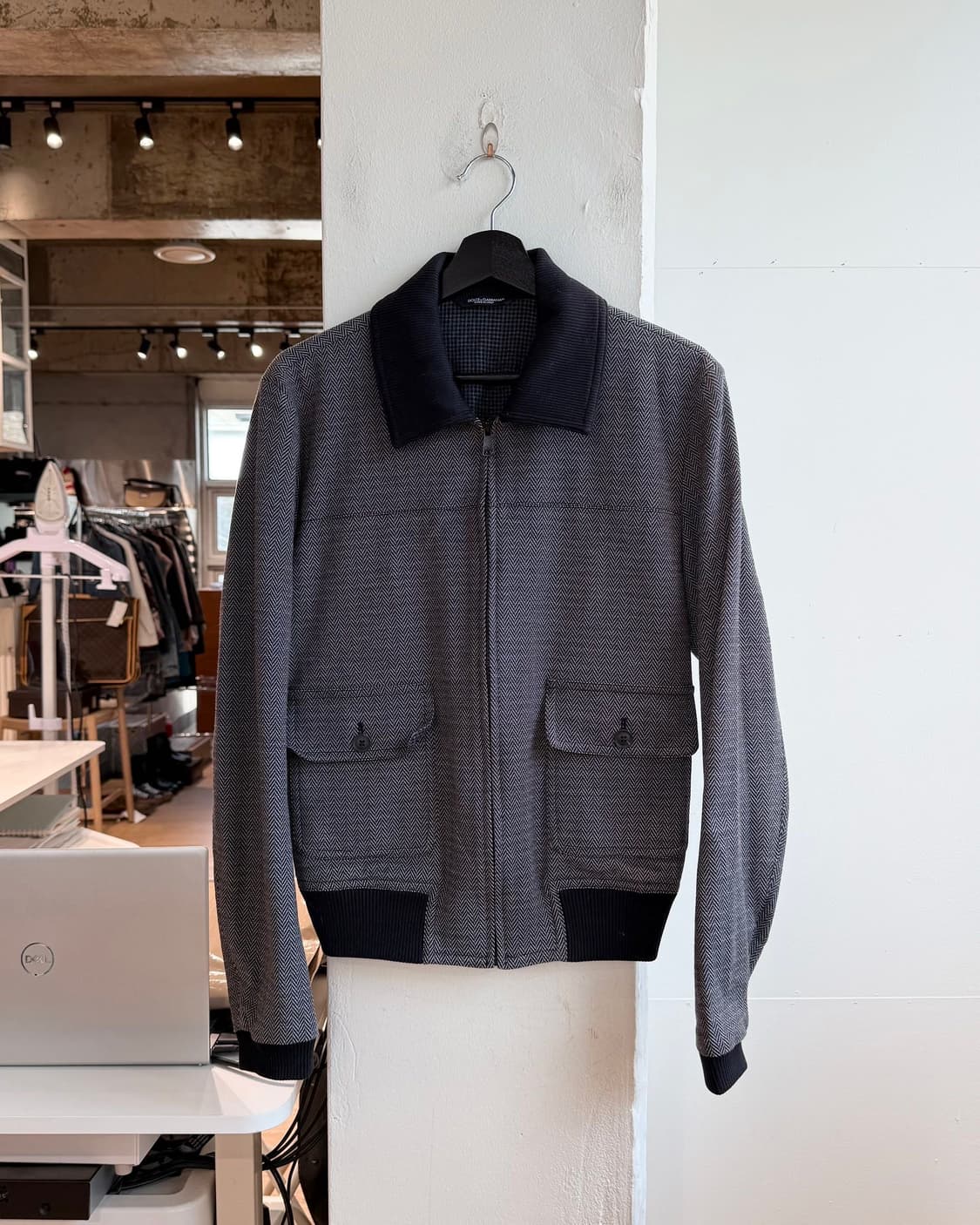 돌체앤가바나 블랙 자가드 G-1 블루종 자켓 상품이미지2