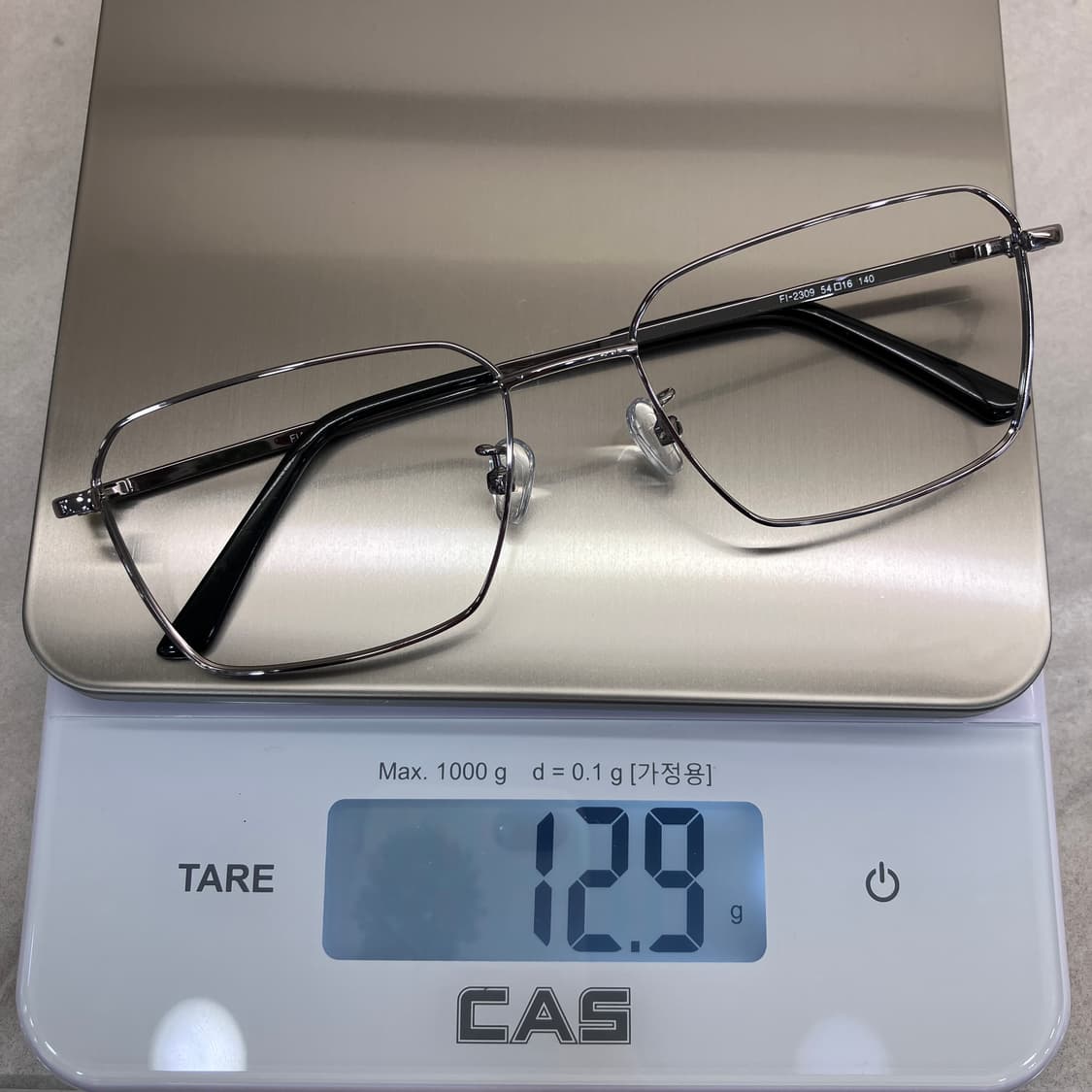 C51 PBL 실버 스퀘어 메탈테 안경 상품이미지8
