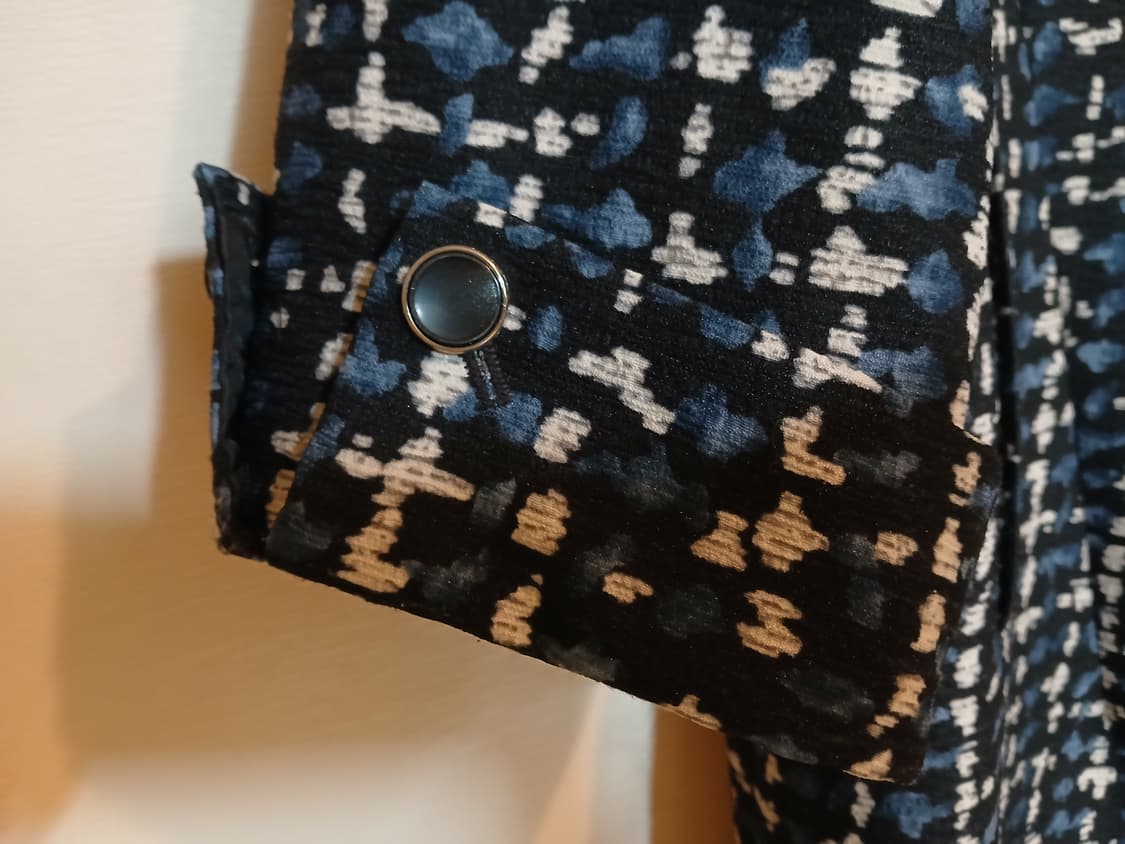 모스코사 체크 패턴 고급 트위드 스타일 하프 코트 자켓 재킷 아우터 상품이미지4