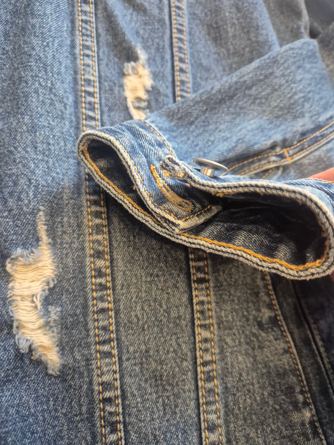 인비저블(INVISIBLE) 빈티지  데님 자켓  - XXL 상품이미지3