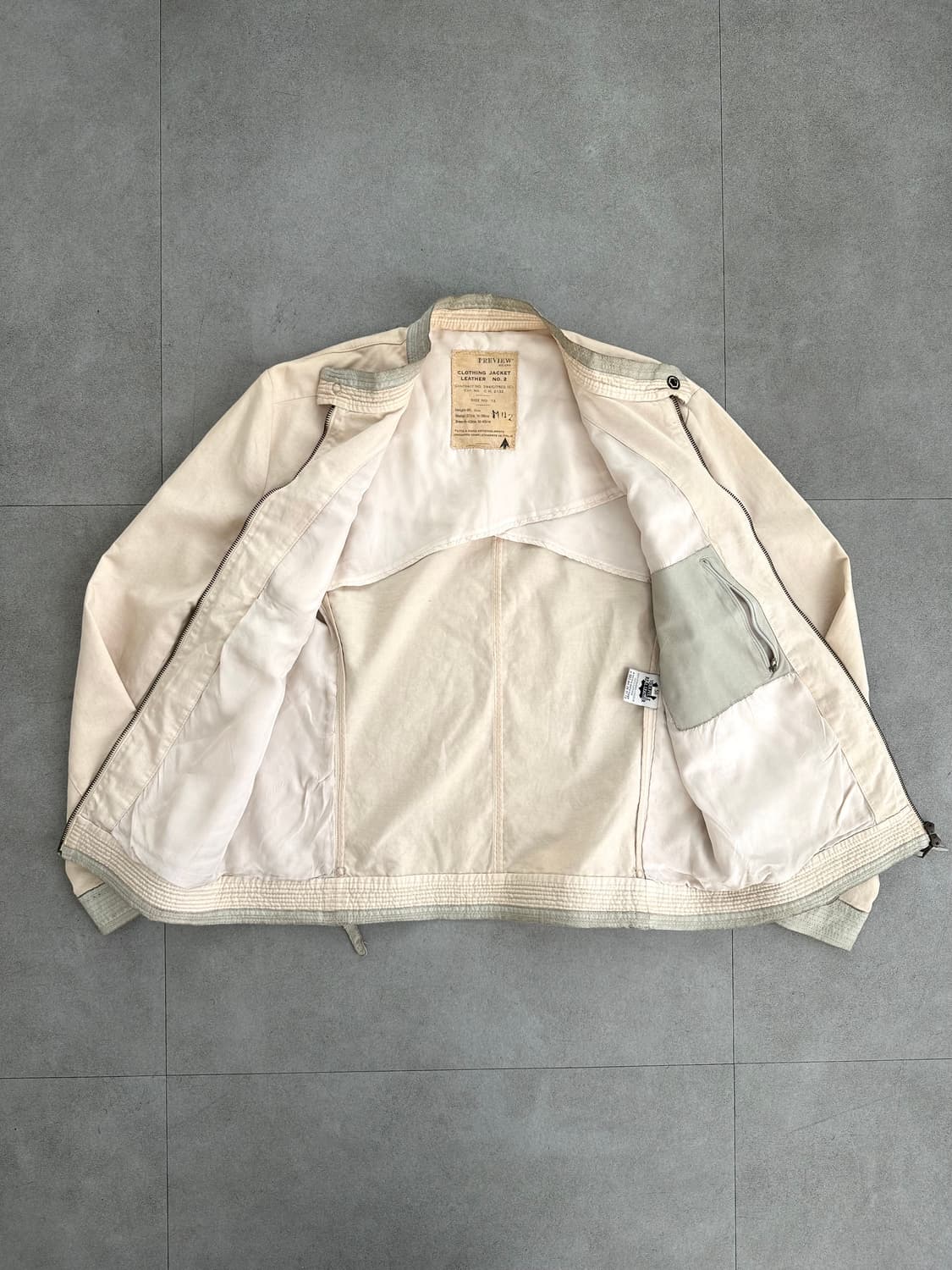 Preview 이탈리 워싱 코튼 레더 집업자켓 상품이미지4