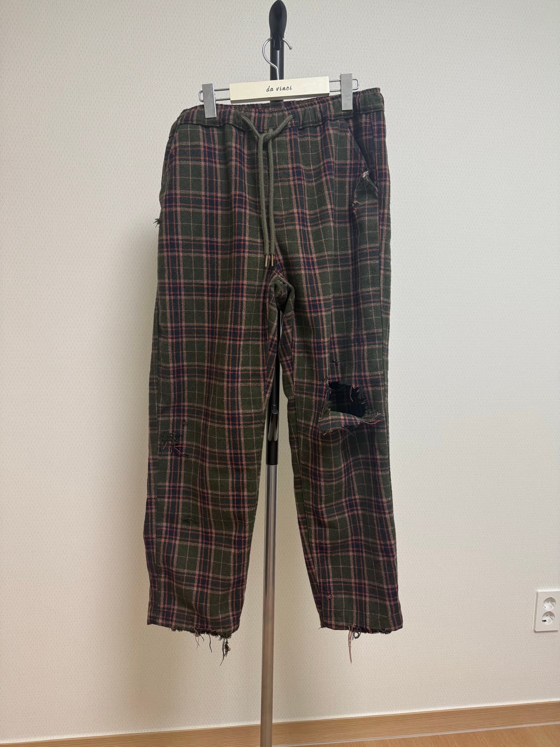 빈티지 otherfit 플란넬 체크 팬츠 상품이미지1