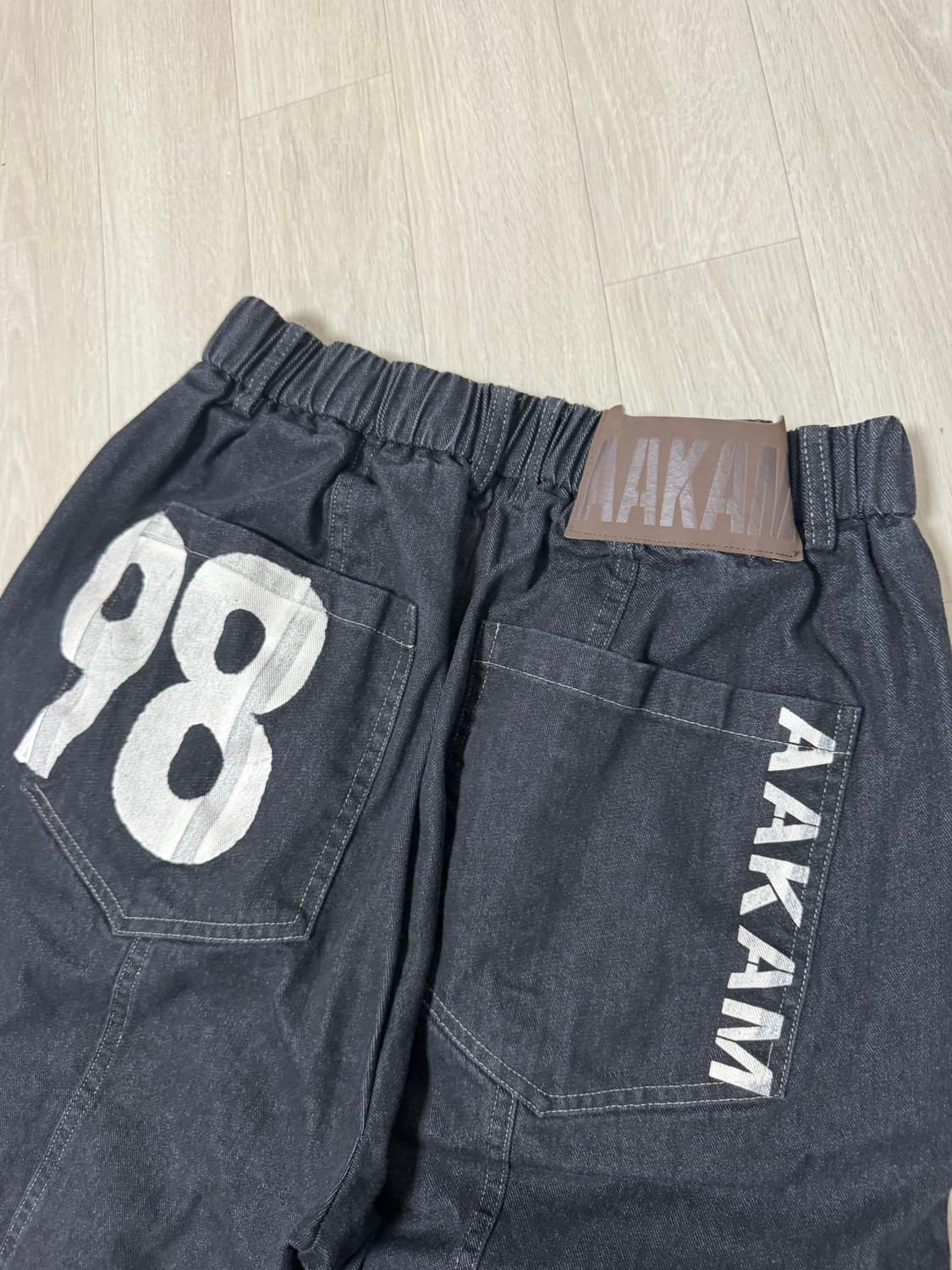 [02] AAKAM 아캄 98 데님 스트링 핀턱 팬츠 상품이미지3