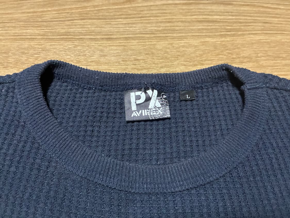 L) 아비렉스 와플 맨투맨 네이비 상품이미지2