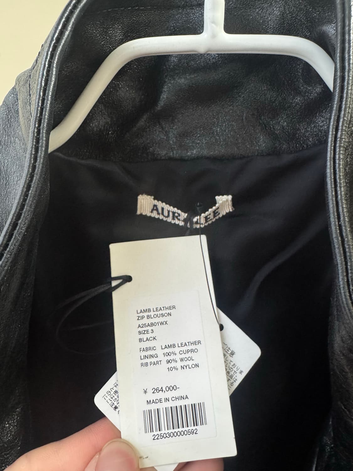 오라리25AW 램 레더 3사이즈 상품이미지2