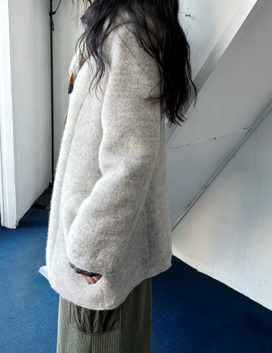 Smudge felted wool hooded duffle coat 상품이미지8