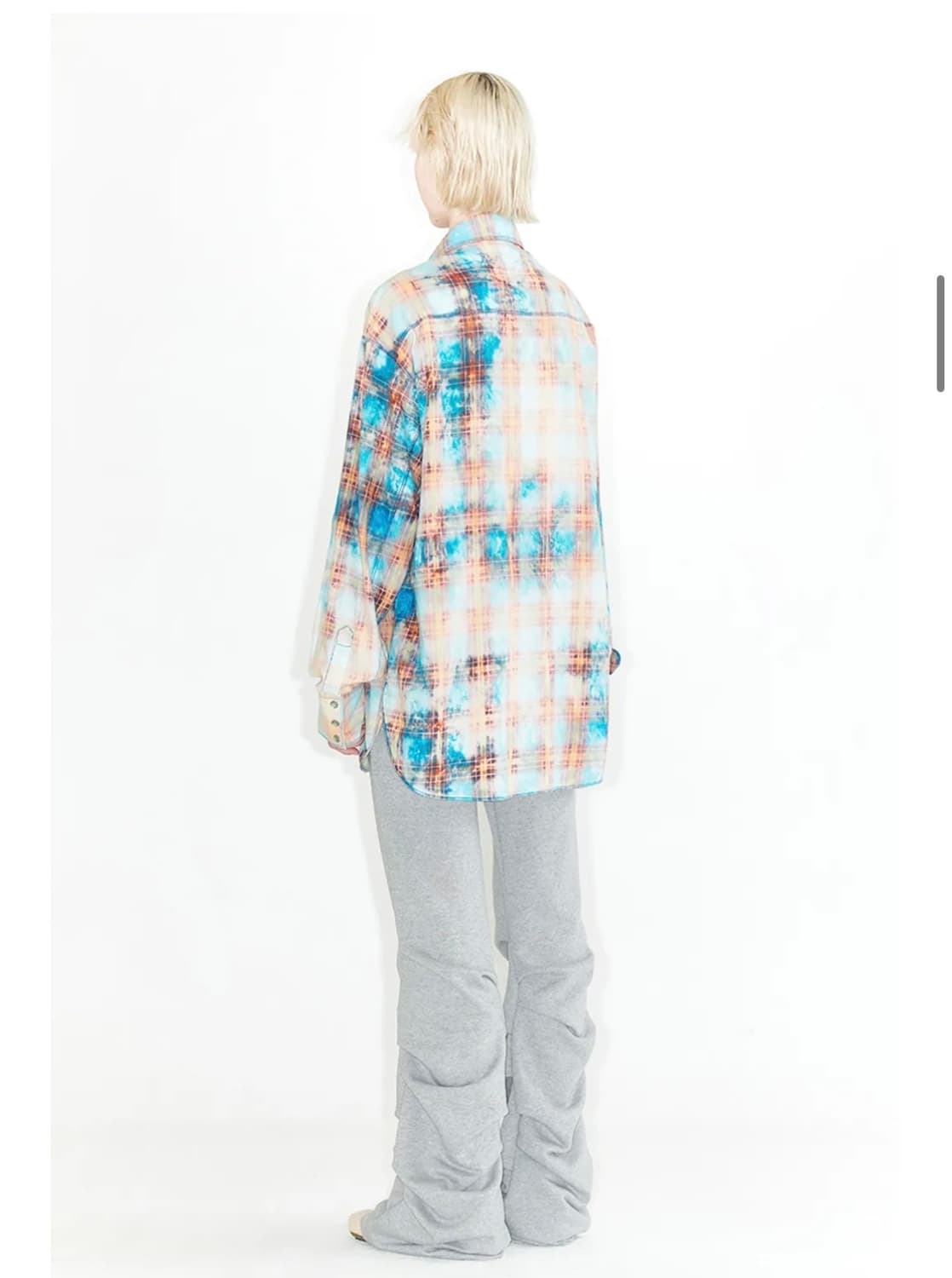 Openyy FADED CHECK POKET SHIRT (BLUE) 상품이미지2