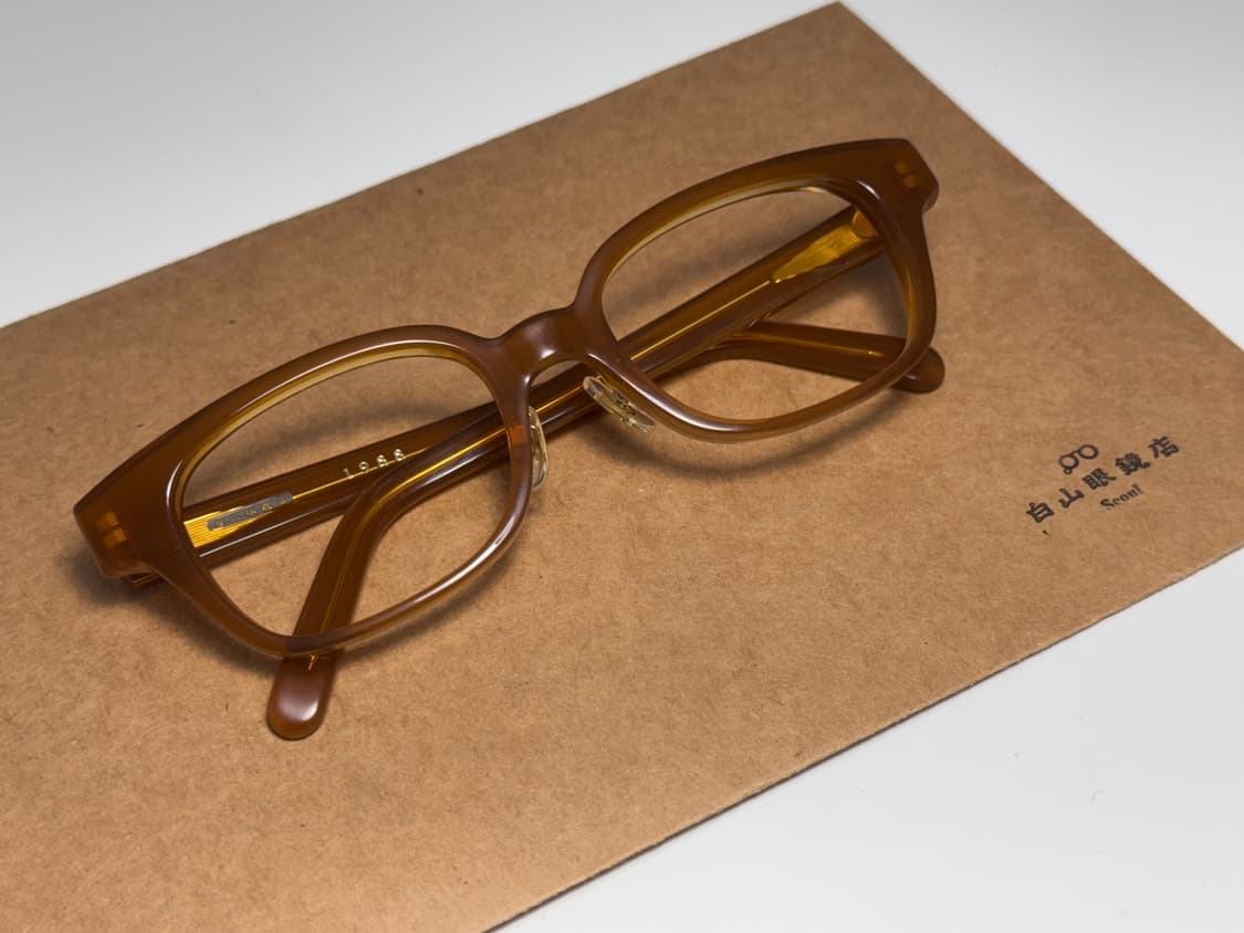 백산안경 하쿠산 메가네 펌킨 컬러 안경 0071 상품이미지1