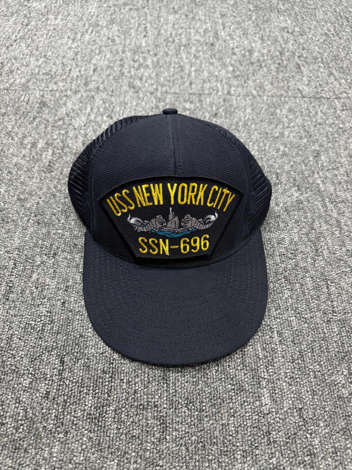 80s USA USS NEW YORKCITY 미해군 메쉬 트러커 캡 상품이미지3