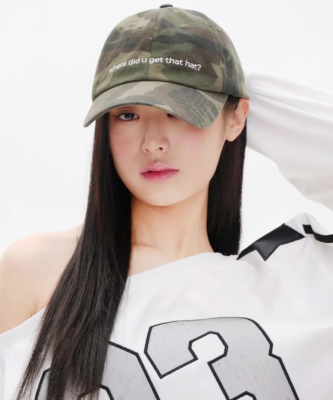 YOUHEE 유희 LETTERING BALL CAP KHAKI 카모 볼캡 상품이미지2