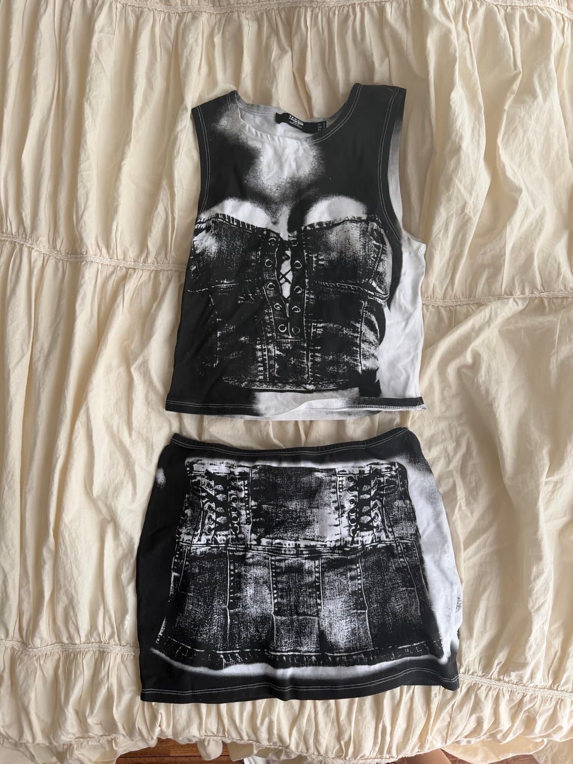 jaded london sleeveless top skirt set 상품이미지1
