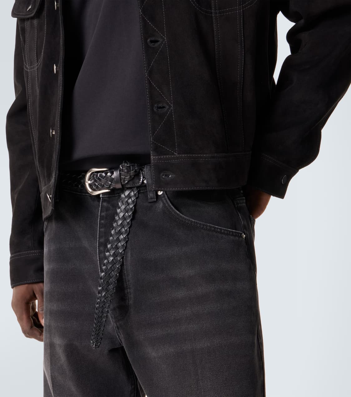 [F]스튜디오니콜슨 x 아론 레빈 26ss Braided 벨트/블랙 상품이미지3