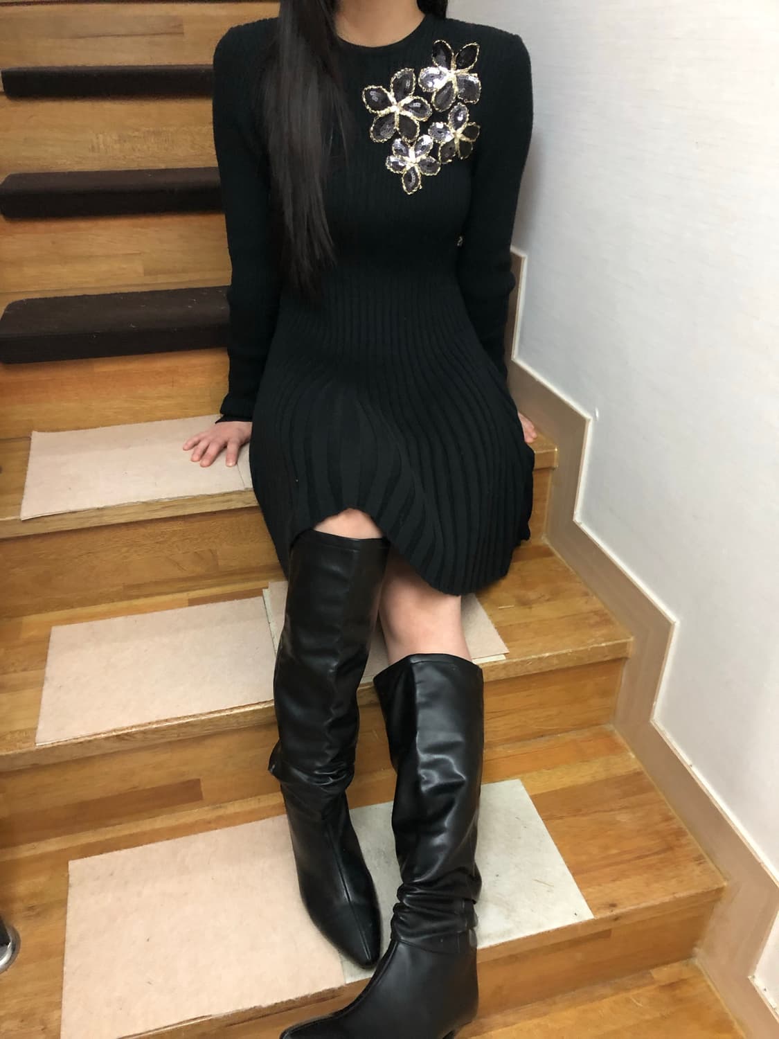 빈티지 게스 블랙 오리엔탈 원피스 상품이미지2