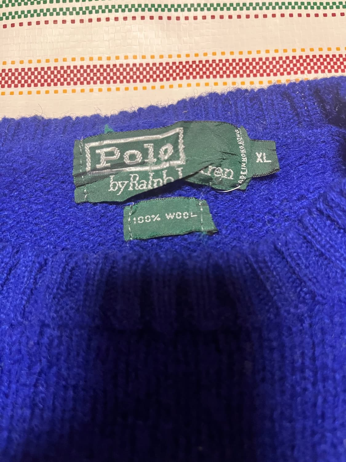 폴로 랄프로렌 레드 포니 블루 니트(xl) 상품이미지3