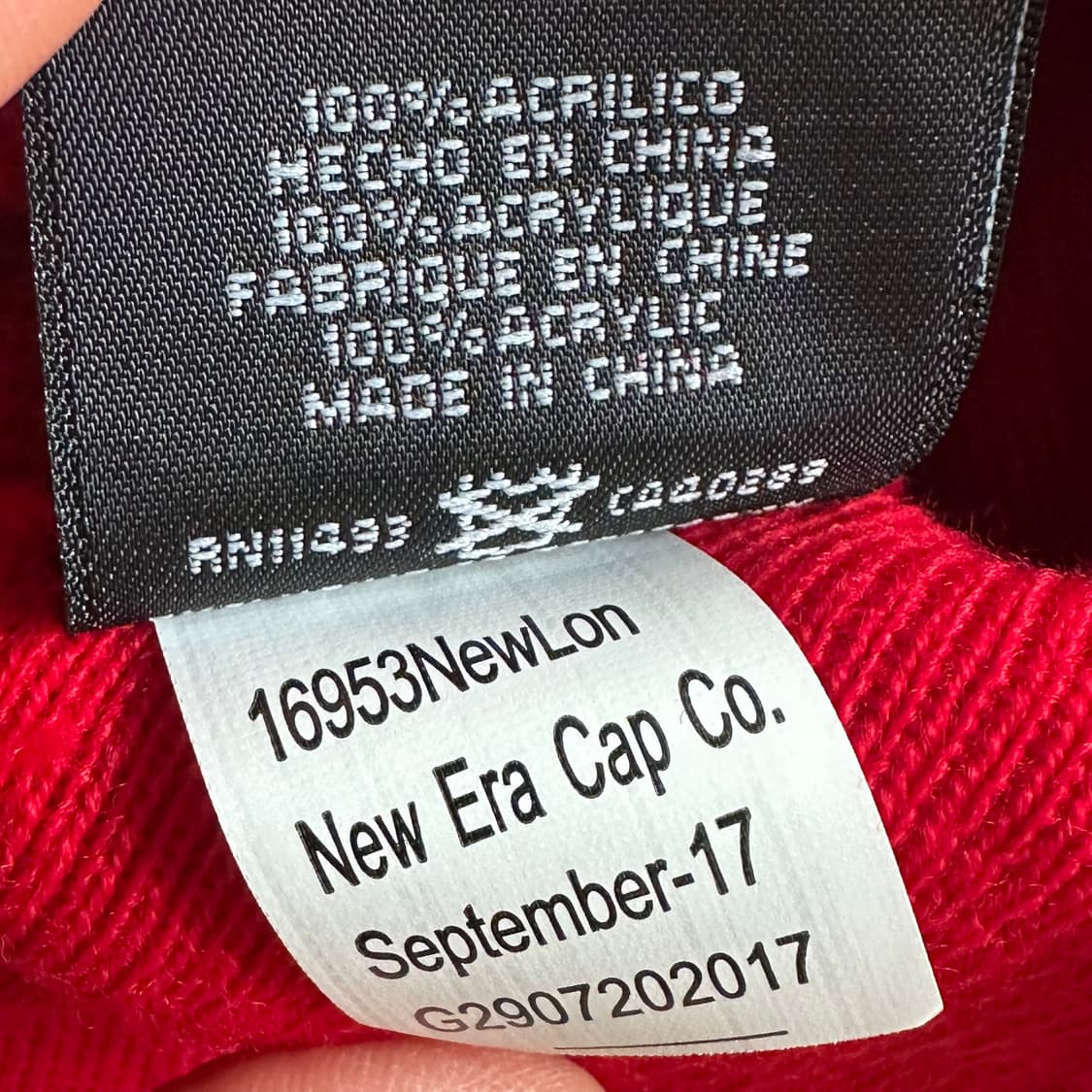 슈프림 뉴에라 에스로고 비니 레드 17fw 상품이미지4