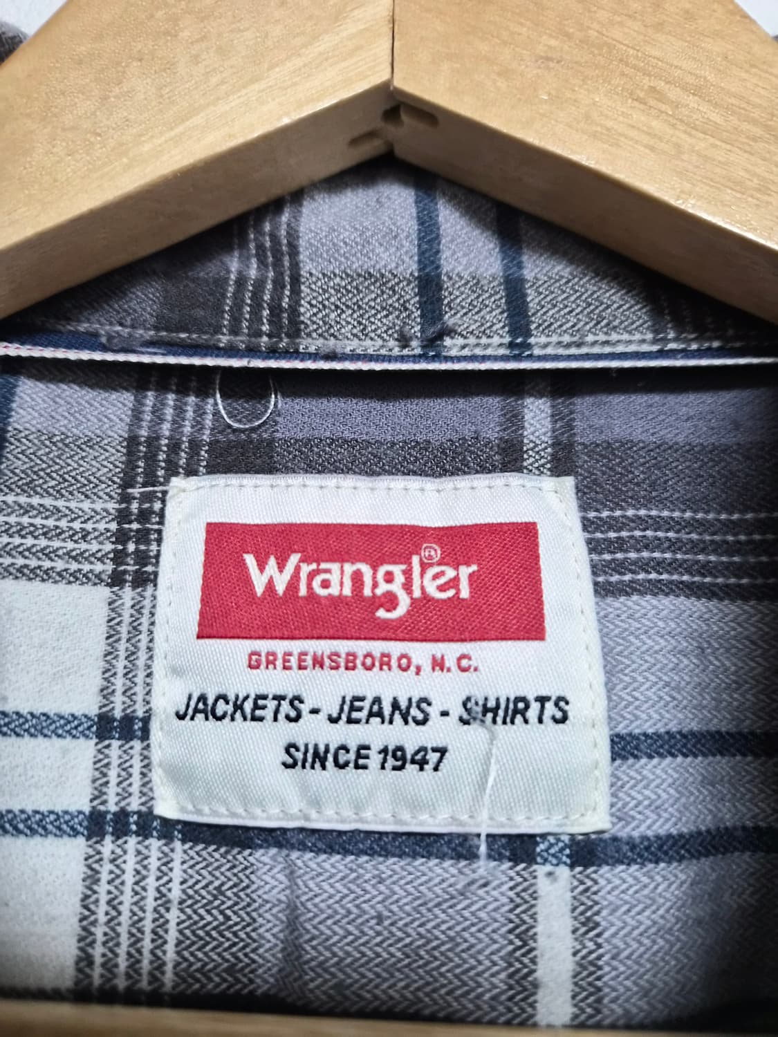 랭글러Wrangler 체크 웨스턴 셔츠 L사이즈 - S338 상품이미지3