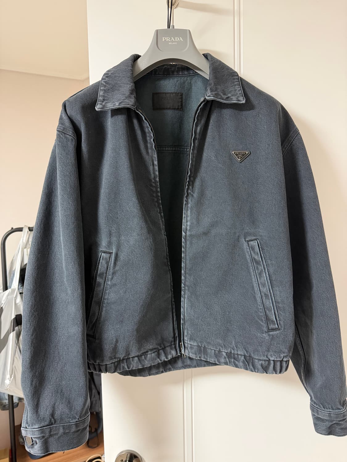 (L)프라다 데님 블루종 자켓 상품이미지1
