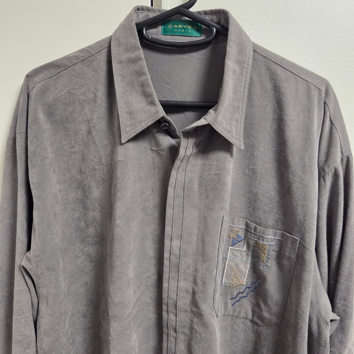 Carven 까르벵 포켓 자수 셔츠 L(100) 상품이미지3