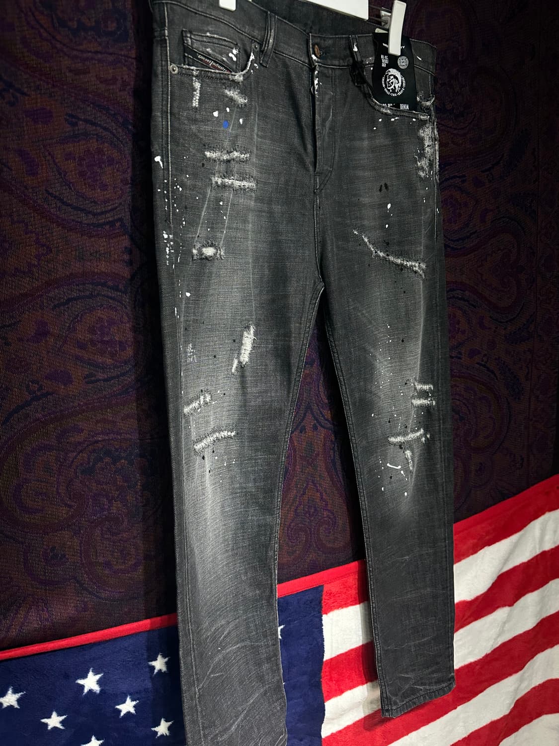 디젤 D-VIDER 데님 흑청 팬츠 신품 상품이미지2