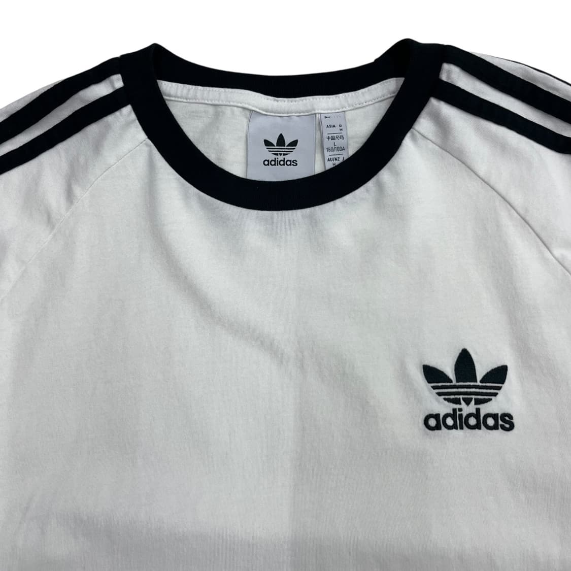 아디다스 블랙라인 화이트 링거 반팔 L 상품이미지5