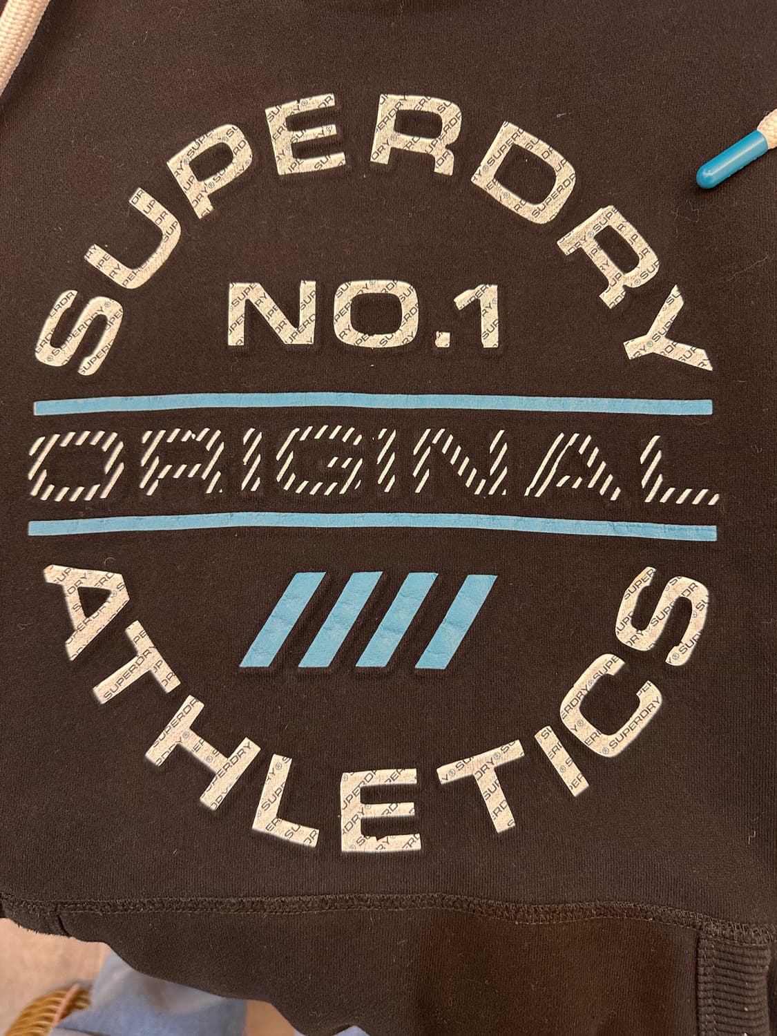 M) 수퍼드라이 블랙 기모 후드티 상품이미지5