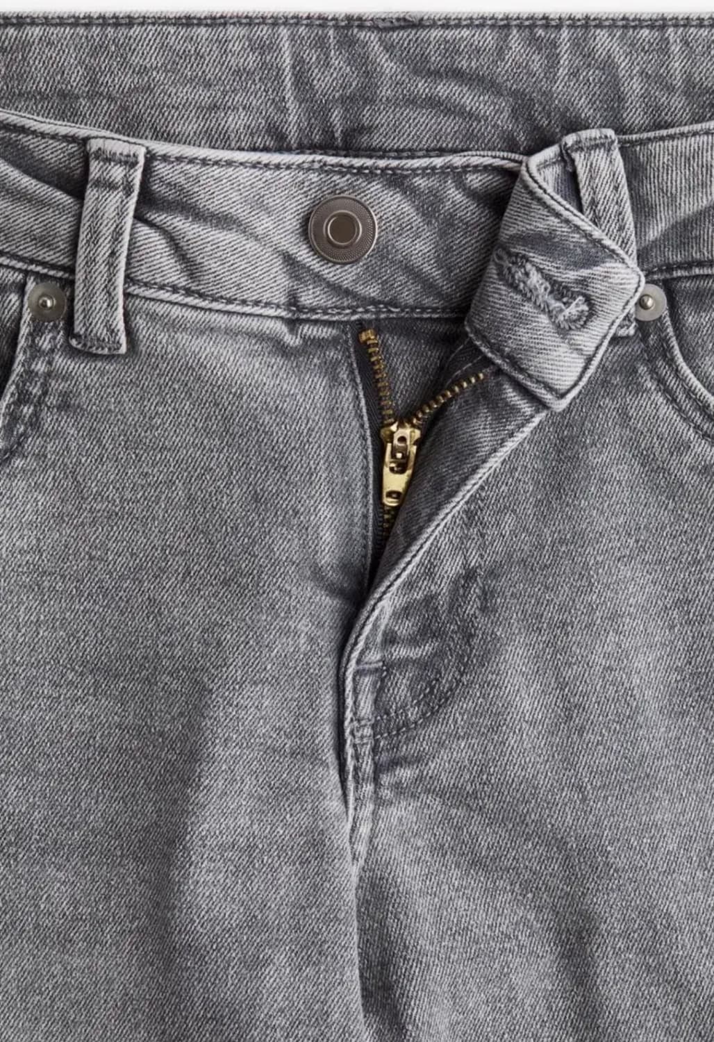 H&M로우웨스트 데님 그레이 플레어진 상품이미지3