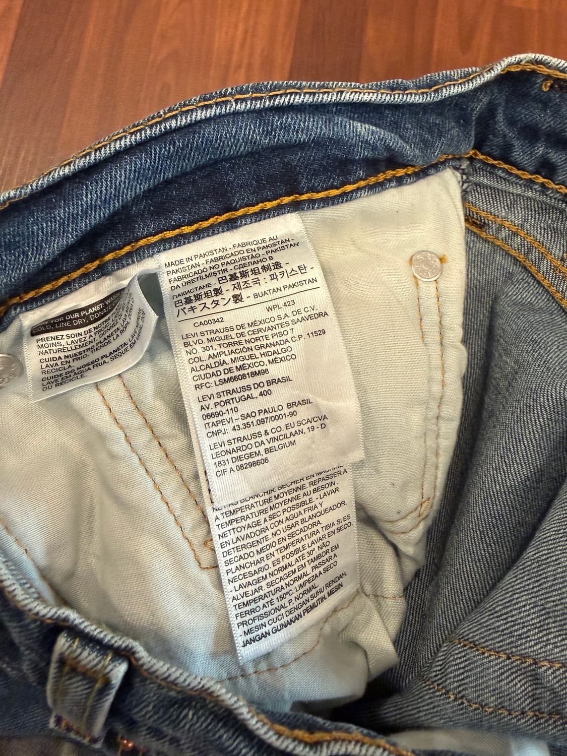 Levis 리바이스 505 블랭크탭 데님 팬츠 (34inch) 상품이미지9