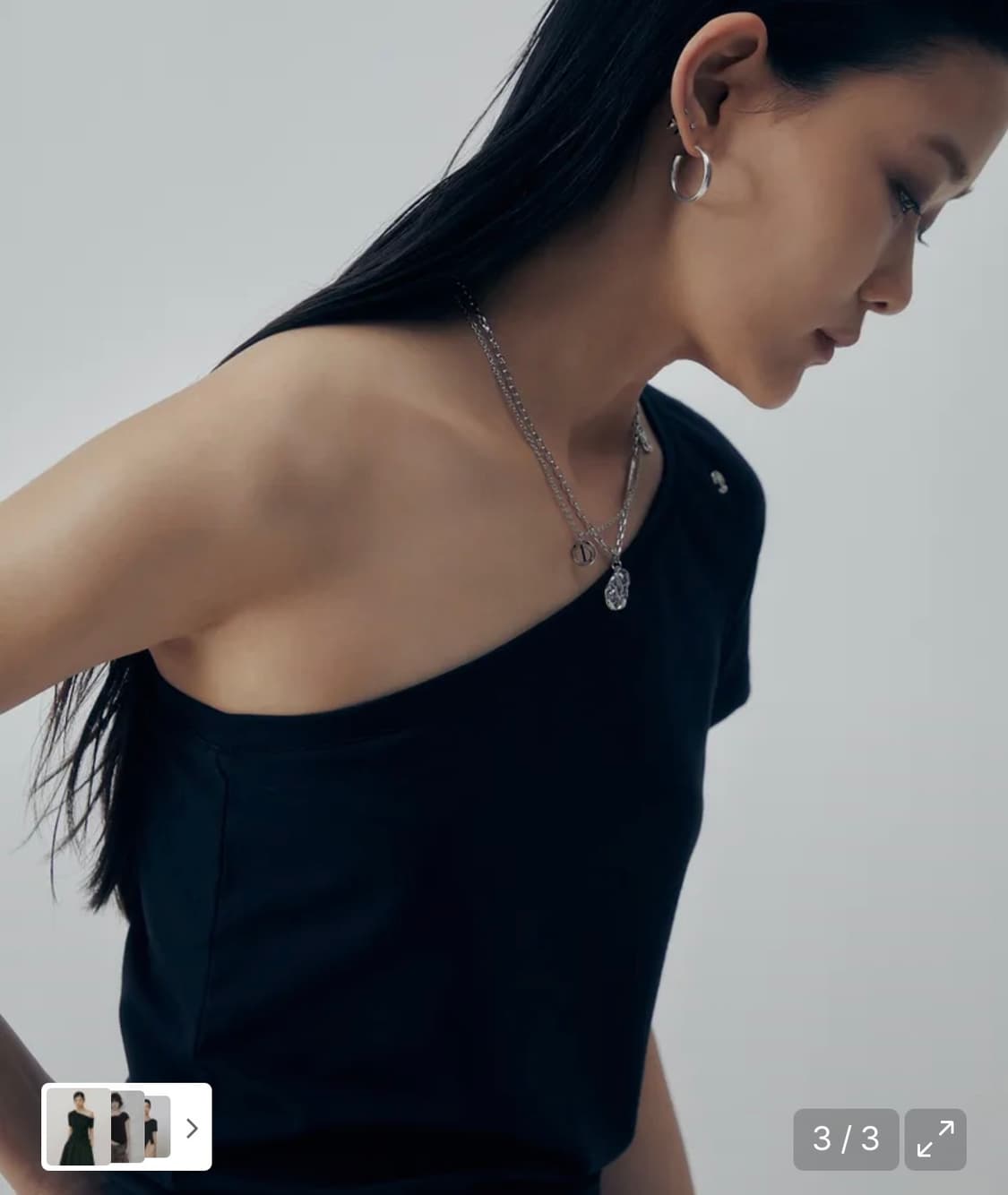 트리밍 버드 One-Shoulder Sleeve T-shirts  상품이미지3