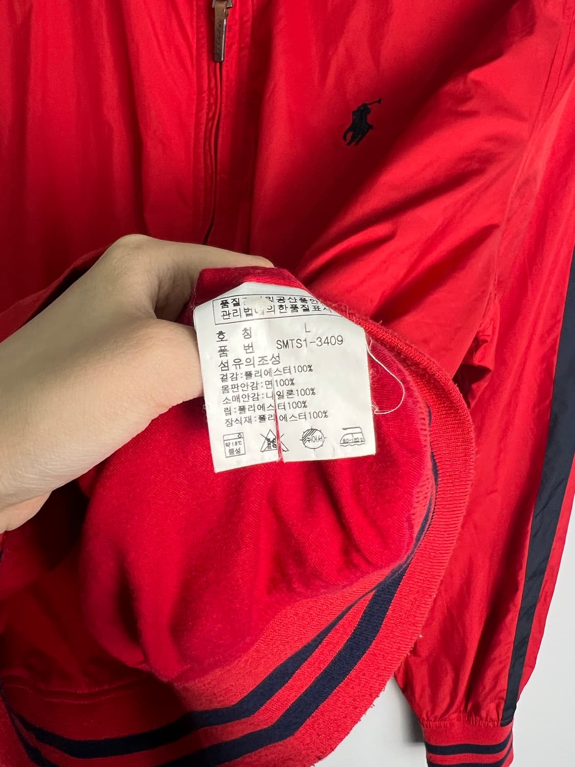 폴로 레드 바람막이 상품이미지3