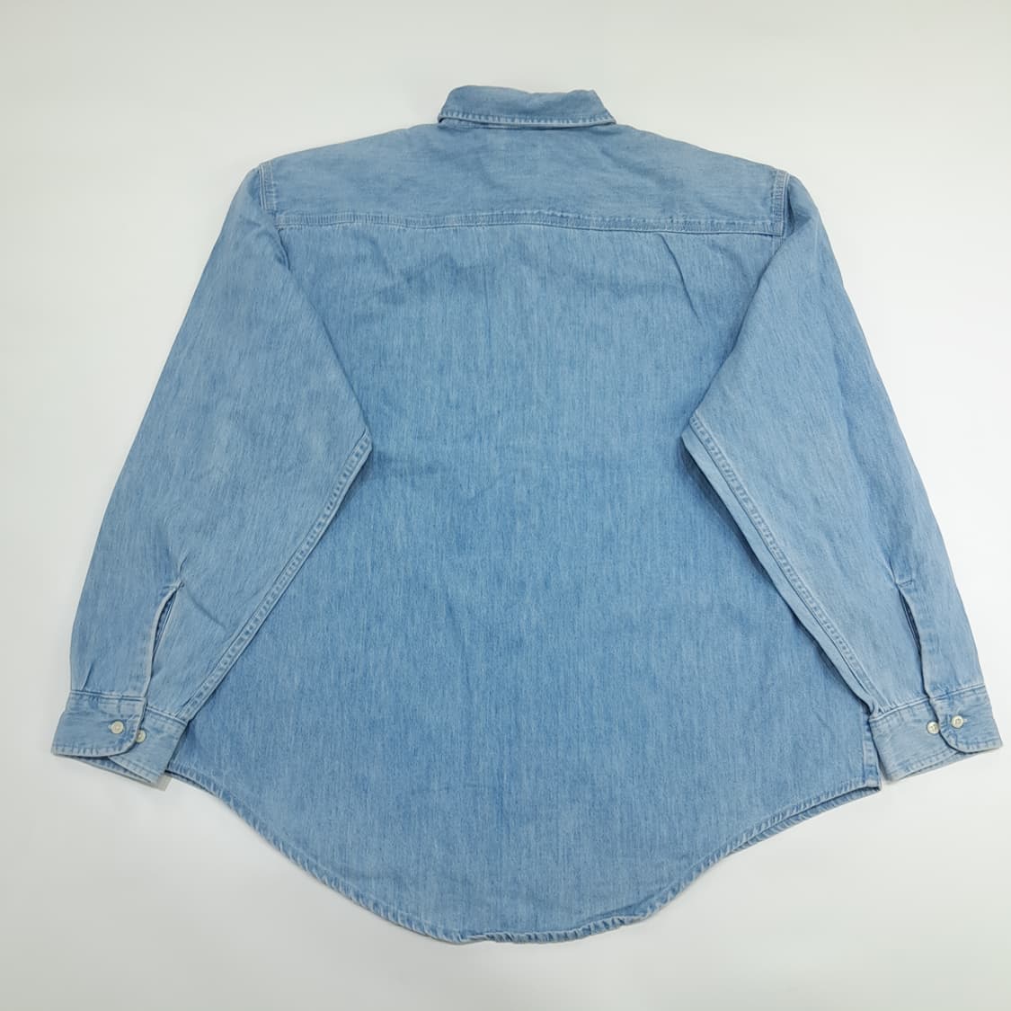 Co827 XL GAP 갭 90s USA 연청 데님 긴팔 셔츠 상품이미지6