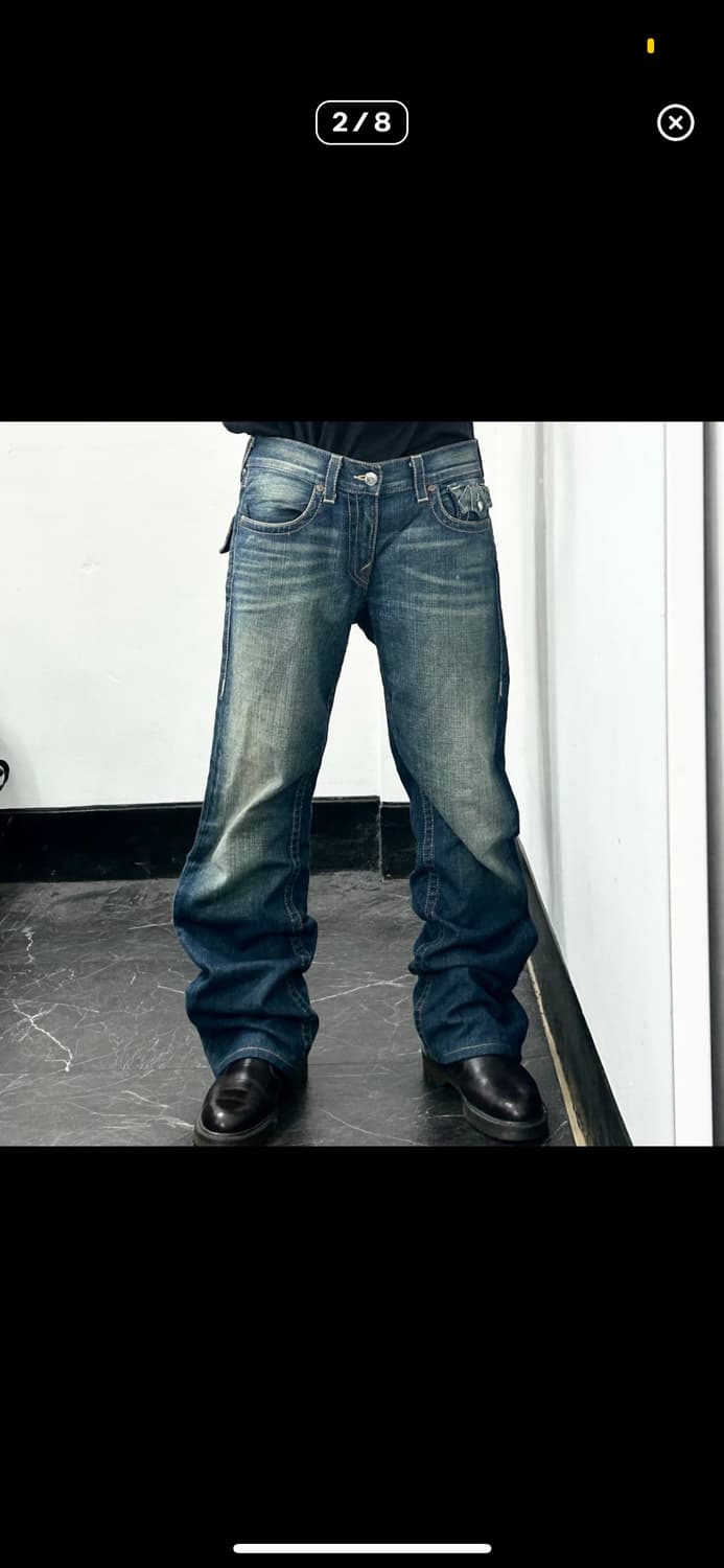 34)트루릴리전 월드투어 빅로고 데님 팬츠 상품이미지2