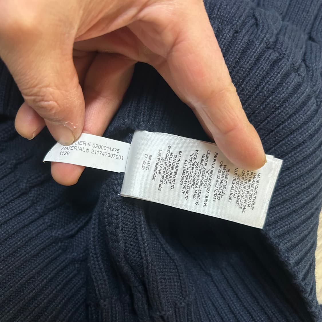 폴로랄프로렌 정품 케이블 니트 M 상품이미지4