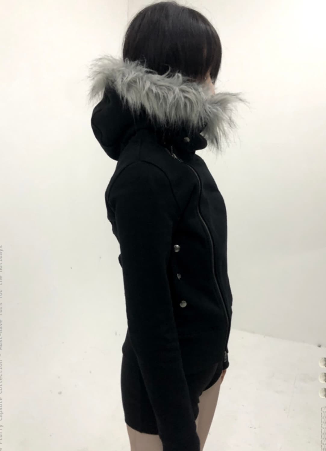 Begbegebeg 백백백 언발란스 퍼 후디 상품이미지3