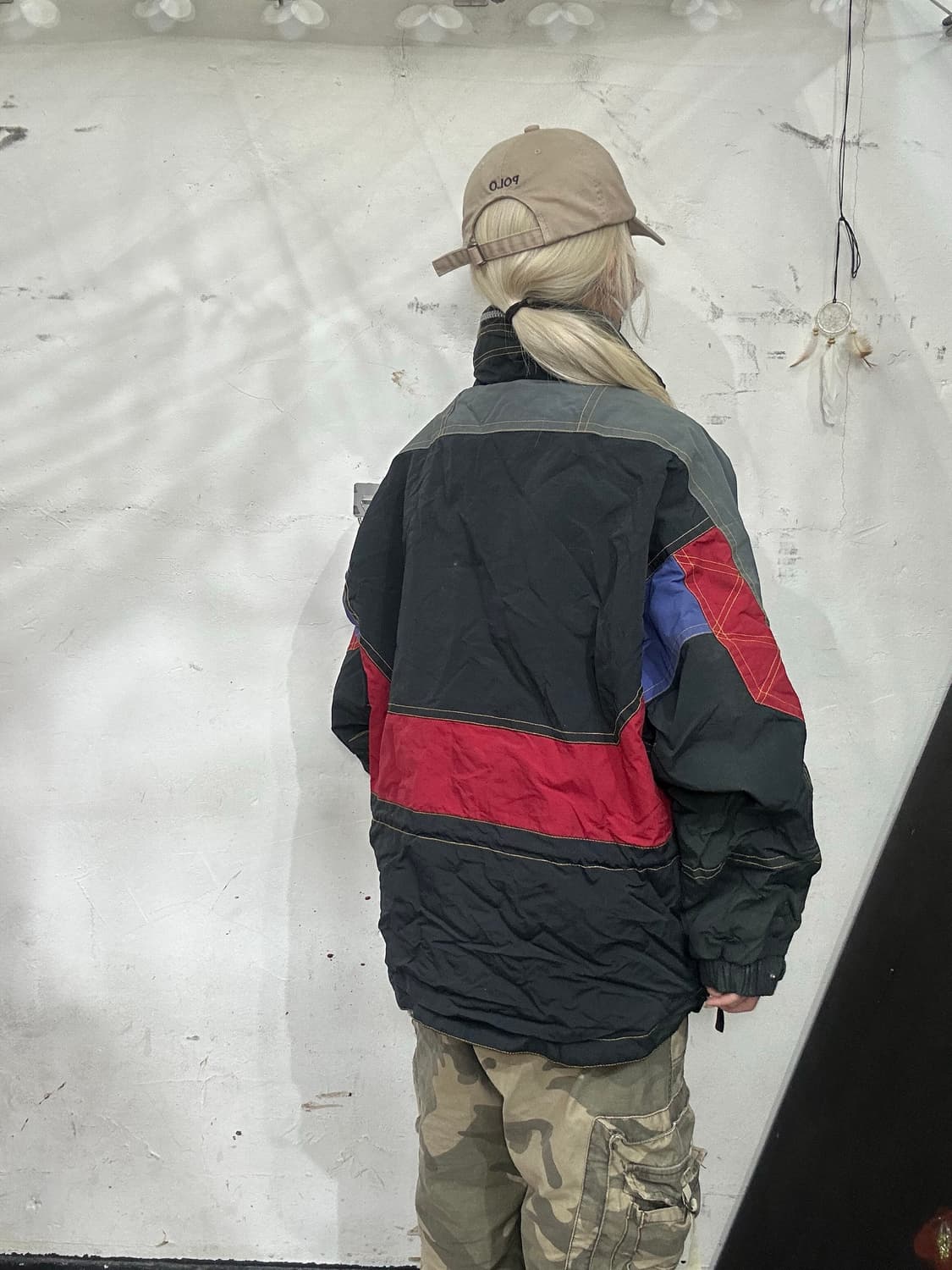 90s 일본 빈티지 블랙 올드스쿨 스키 점퍼 보드 파카 자켓 M 상품이미지3