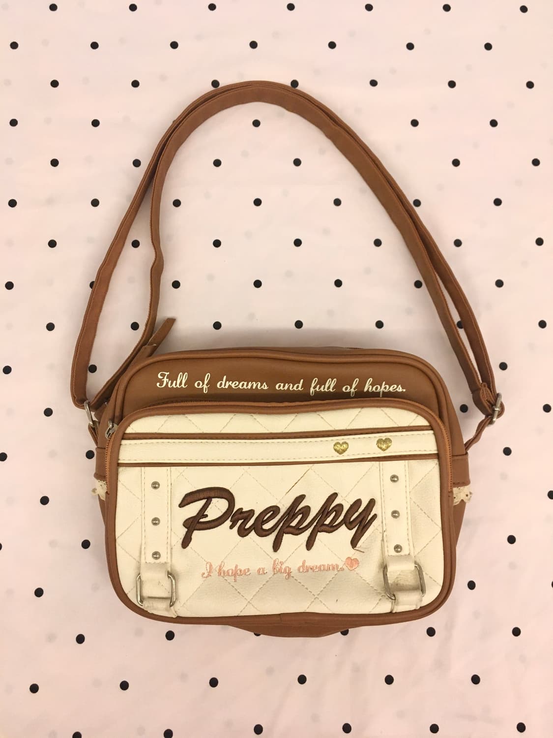 라떼갸루 초코밀크 Preppy 퀼팅 2단 숄더백 핀터레스트 대장템 상품이미지1