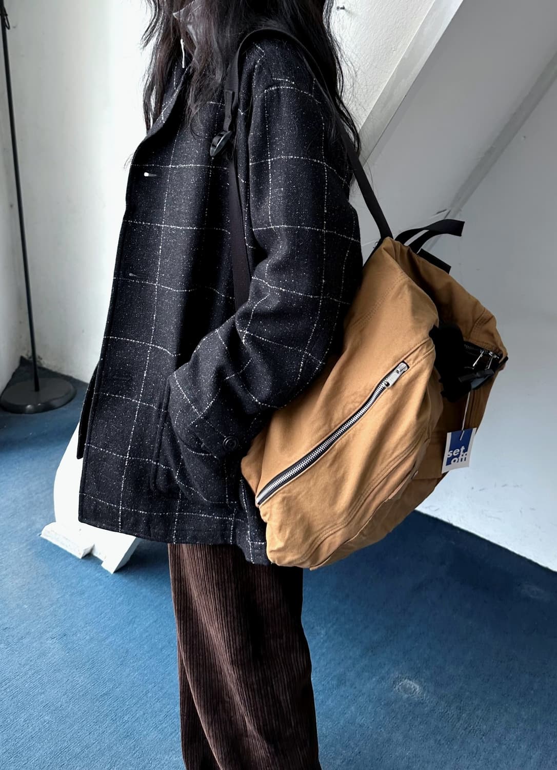 Wool silk tweed fabric over jacket 상품이미지4