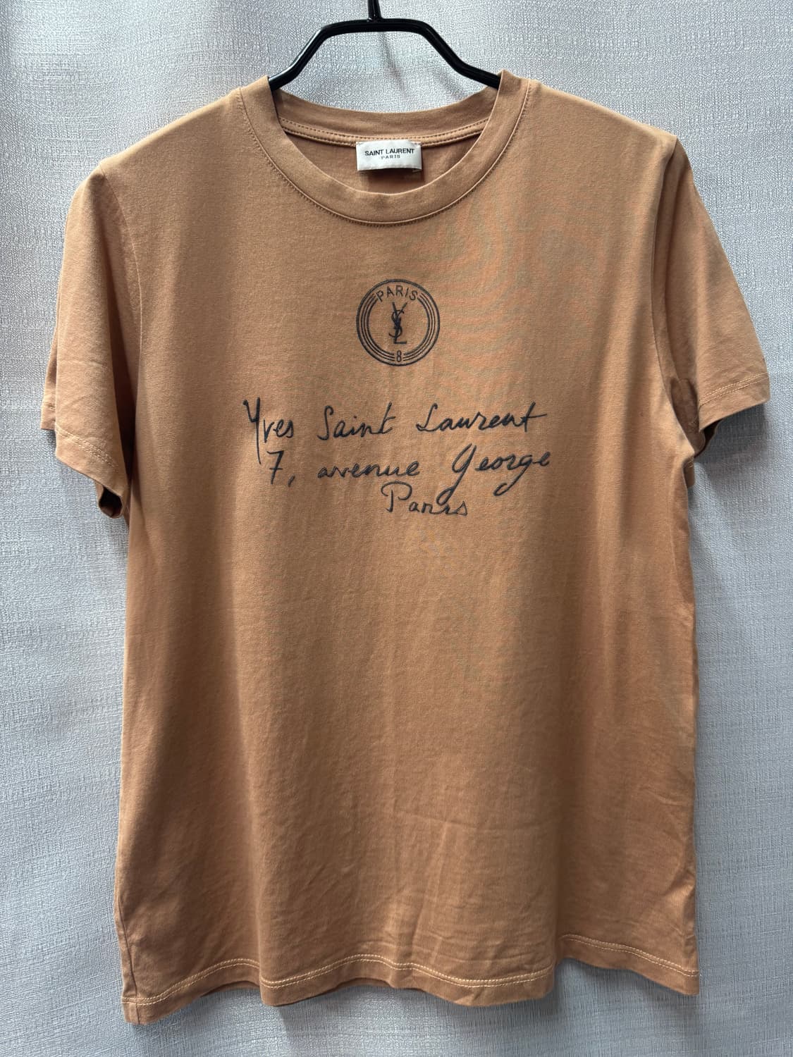 입생로랑 17ss 애비뉴 자수 빈티지 반팔티 M(S) 상품이미지1