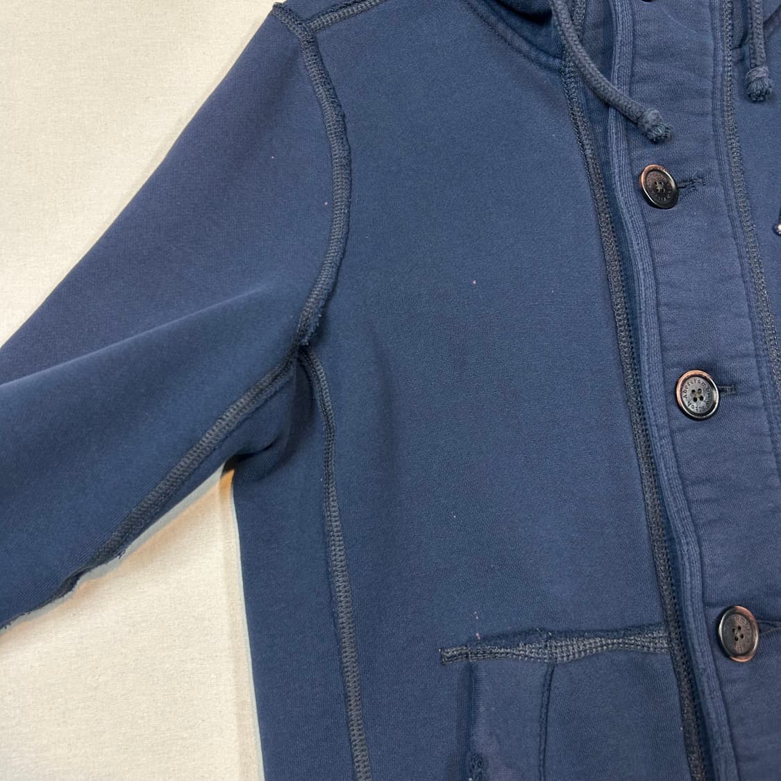 S) 아베크롬비 네이비 후드 버튼 집업 상품이미지4