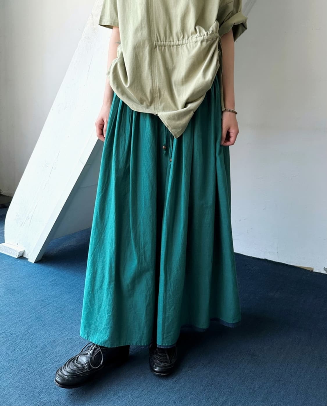 Natural cotton layer wide skirt 상품이미지8
