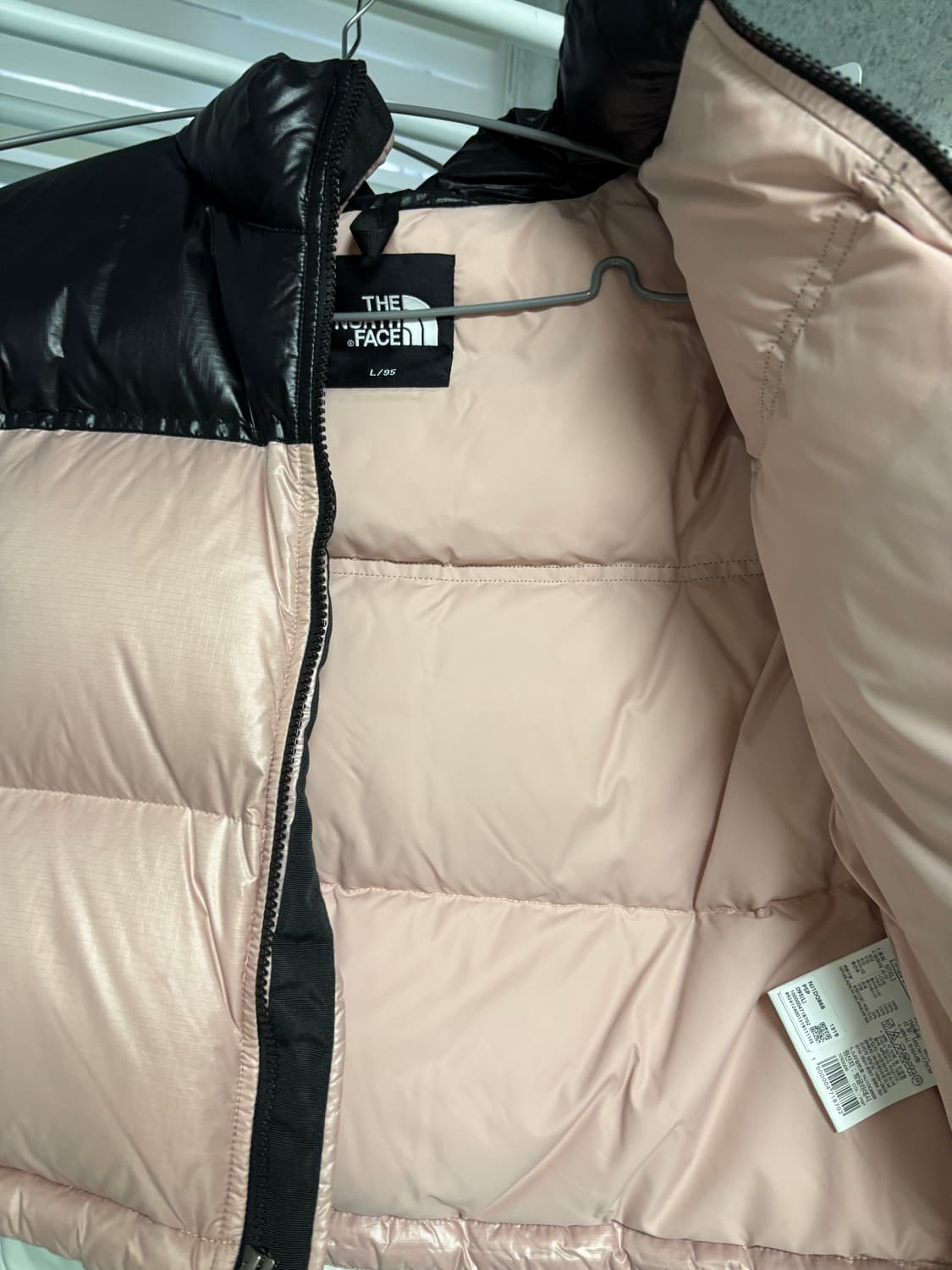 노스페이스 눕시 숏패딩 L 95 파스텔 핑크 상품이미지3