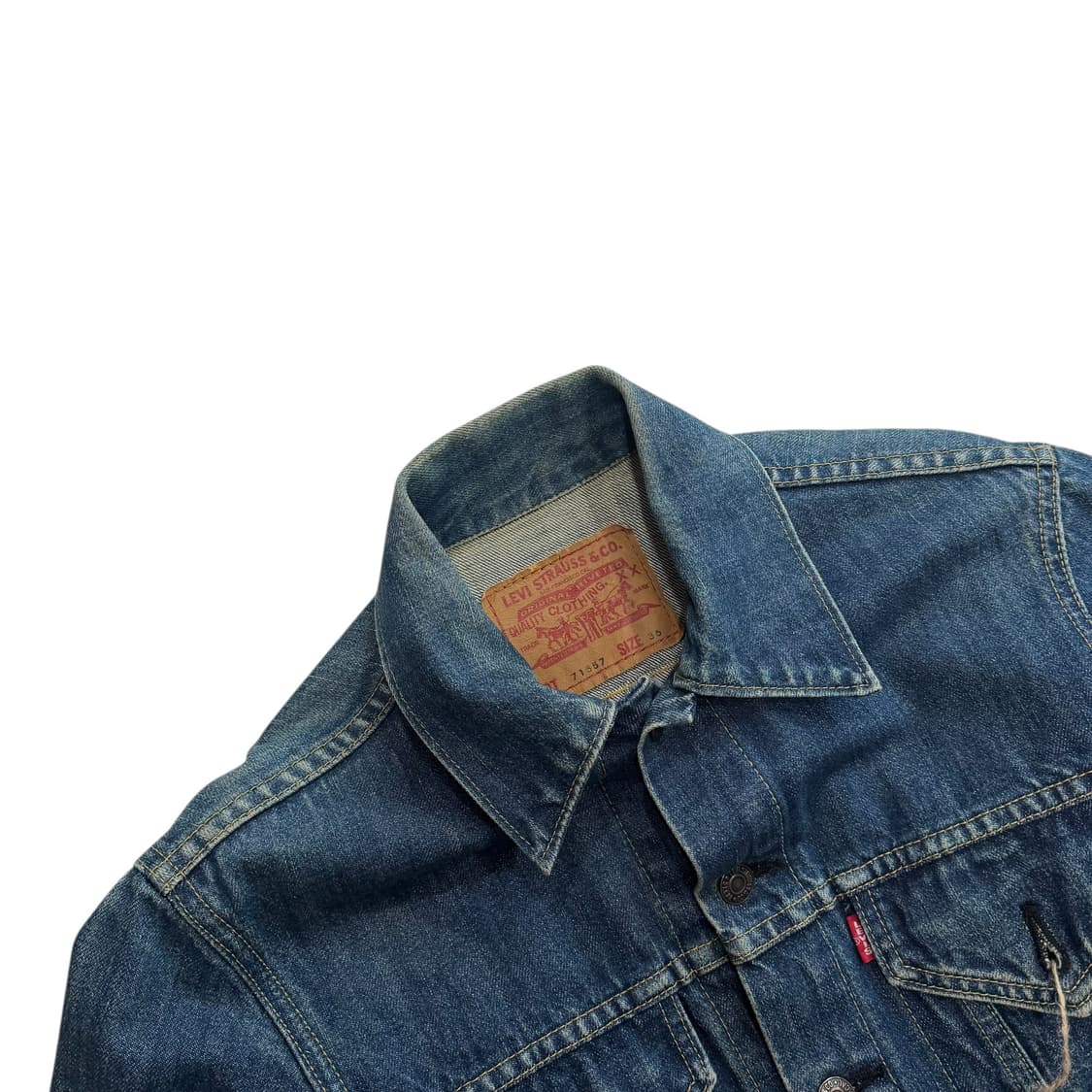 [95] 90's 리바이스 71557 데님 트러커 자켓 상품이미지3