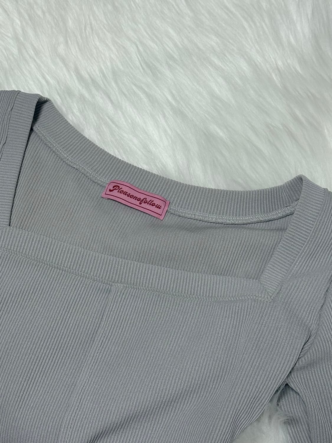 플리즈노팔로우 바비탑 ss버전 라이트그레이 상품이미지3